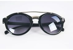 Zwarte zonnebril met ronde glazen