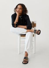 Leren sandalen met gesp