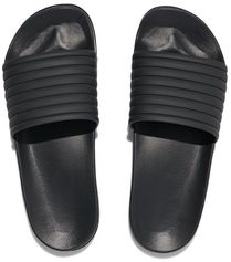 HEMA HEMA Heren Badslippers Met Ribbelband Zwart (zwart)