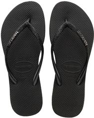 Dames slippers slim sparkle zwart