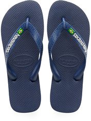 Kids teenslippers brazil logo donkerblauw