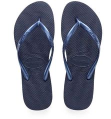 Dames teenslippers slim blauw