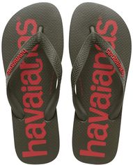 Teenslippers logomania groen