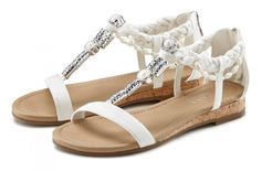 Sandalen Sandalette, zomerschoen met sieraandeel VEGAN