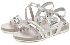 Sandalen Sandalette, zomerschoen met metallic-look VEGAN