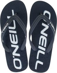 Teenslippers big logo blauw