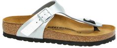 Birkenstock Gizeh teenslippers zilver