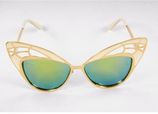 Women&apos;s sunglasses with art deco frame openwork butterfly