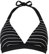 ESPRIT Women Beach gestreepte halter bikinitop zwart