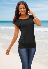 Lascana Lang shirt met brede tailleband