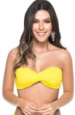 Twisted Bandeau Top Yellow