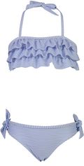 Snapper Rock - Bandeau Bikini voor meisjes - Stripes - Blauw/Wit