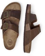 JACK & JONES leren slippers bruin