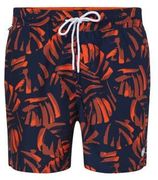 WE Fashion zwemshort met all over print donkerblauw/rood