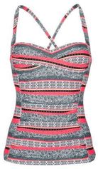 Protest tankini bikinitop Femme met all over print zwart/roze
