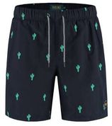 Shiwi zwemshort Cactus met all over print donkerblauw/turquoise