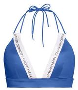 CALVIN KLEIN triangel bikinitop blauw/wit