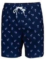 Falcon zwemshort Dray met all over print donkerblauw