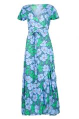 Maxi-jurk met bloemenprint Aiko  blauw