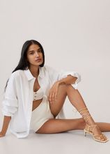 Sandalen met bandjes en vichyruit