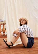 Gevlochten sandalen van raffia