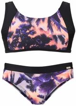 Sunseeker Bustierbikini met palm print