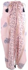 Lichtroze sarong met diverse prints