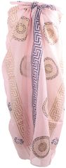 Lichtroze sarong met Griekse ornamenten print