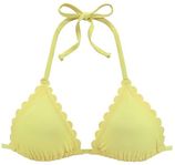 Lascana Triangel-bikinitop Scallop met gelaserde gegolfde rand