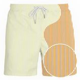 kleurveranderende zwemshort stripe oranje-geel