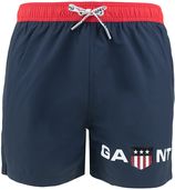 zwemshort retro shield donkerblauw