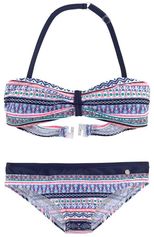 s.Oliver RED LABEL Beachwear Bandeaubikini Barcelona Kids in pittige streep-look