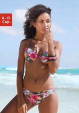 Buffalo Push-upbikinitop Pijnboom met een bloemmotief