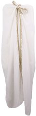Ivoorkleurige crêpe voile pareo met pailletten rand