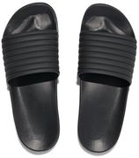 HEMA HEMA Heren Badslippers Met Ribbelband Zwart (zwart)