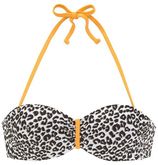 Buffalo Beugelbikinitop in bandeaumodel Kitty met animal-print en contrastkleurige details