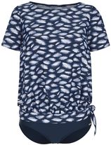 Tankini in shirtmodel Sunmarin Nachtblauw