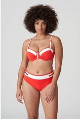 High waist bikinibroekje Istres rood/wit
