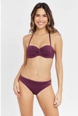 Voorgevormde strapless beugel bikinitop donkerrood
