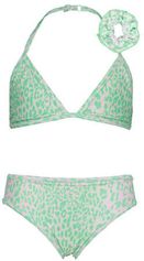 Triangel bikini Zamira met scrunchie groen/wit