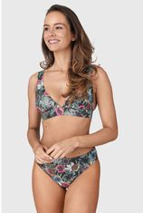 Voorgevormde bikinitop Forte olijfgroen/multi