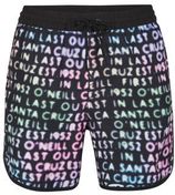 Zwemshort Scallop Neon zwart/multi