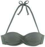 Voorgevormde strapless bikinitop kakigroen