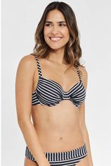 Voorgevormde beugel bikinitop zwart/wit