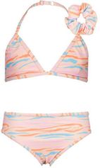 Triangel bikini Zamira met scrunchie oranje/roze/blauw