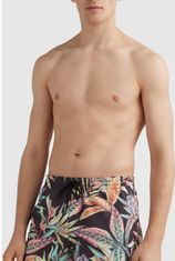 Zwemshort Cali met bloemenprint zwart/multi