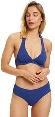 Women Beach bikinibroekje met textuur blauw