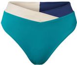 Women Beach high waist bikinibroekje blauw/wit/donkerblauw