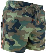 Elastic waist camo zwemshort groen II