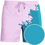 Jongens kleurveranderende zwemshort blauw-roze